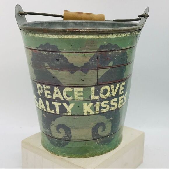 Coastal Decor Peace Love Seahorse Nautical Primitives by Kathy NWT - Picture 4 of 7